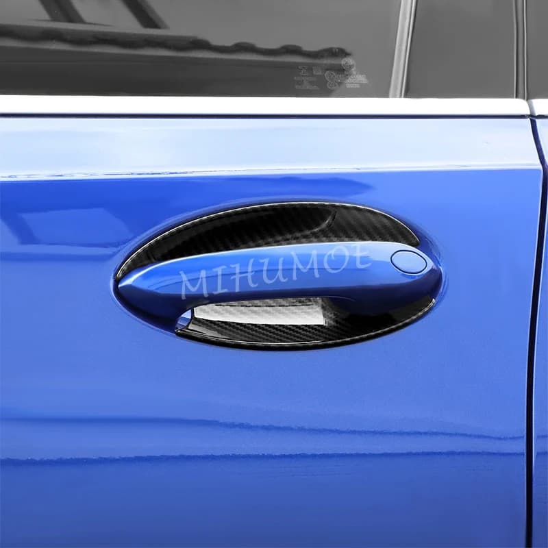 Per il 2019-2026 BMW Serie 3 320i 330i Nero Esterno Maniglia Della Porta Ciotola Copertura Trim ABS In Fibra di Carbonio Stile G20 G21