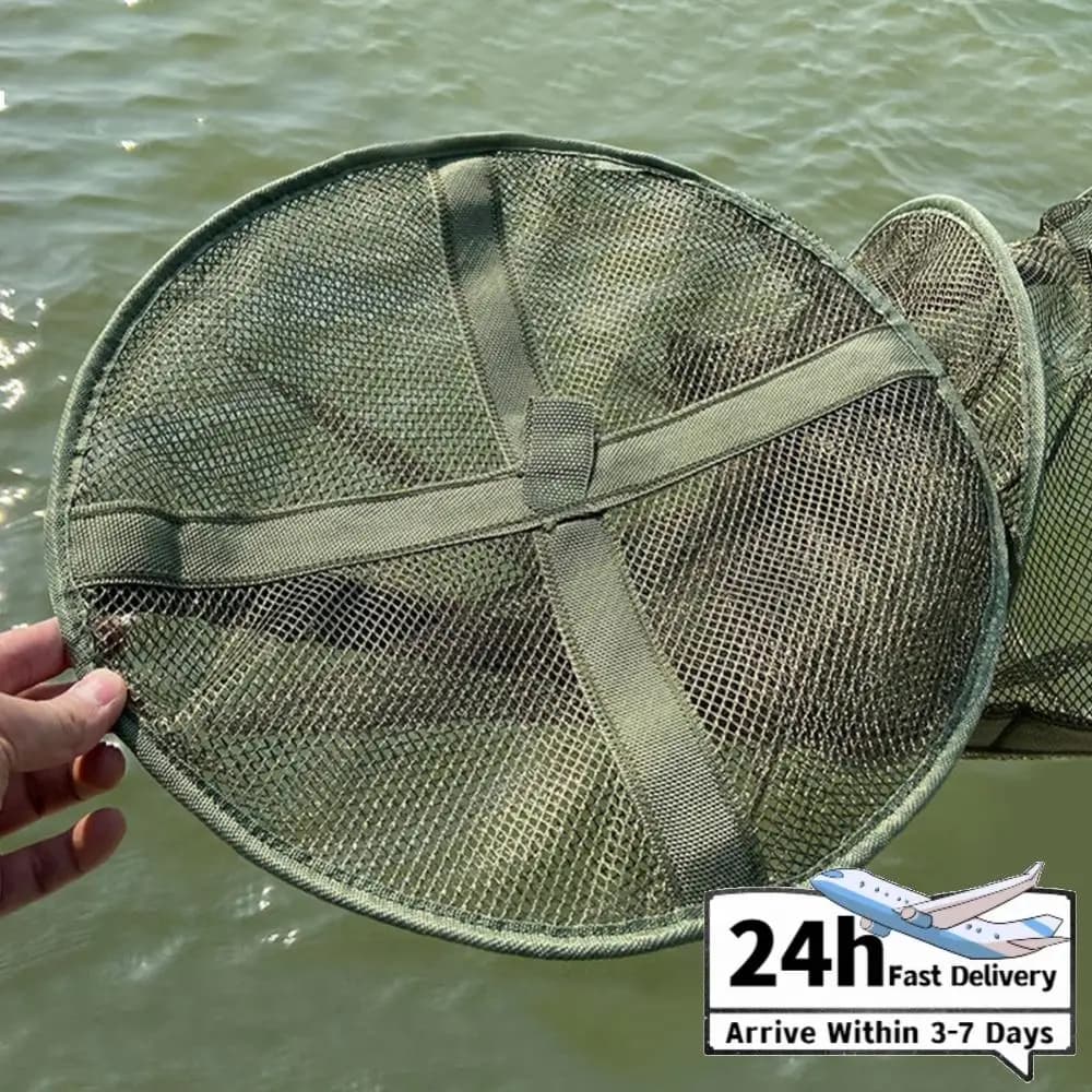 Nassa da Pesca Pieghevole in Rete, Rete Rotonda Pieghevole per Pesci, Trappola per Pesci, Rete da Lancio, Accessori per la Pesca
