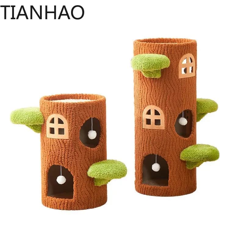 Large Multi-layer Cat Climbing Frame Wear-resistant Sisal Cat Scratching Post Multifunctional Cat House Luxury Pet Tree House