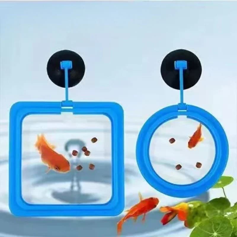 1pc Fish Food Feeding Ring Fish Tank Floating Station Food Tray Feeder Fish Feeding Device Aquarium Anti-diffusion Feeding Ring