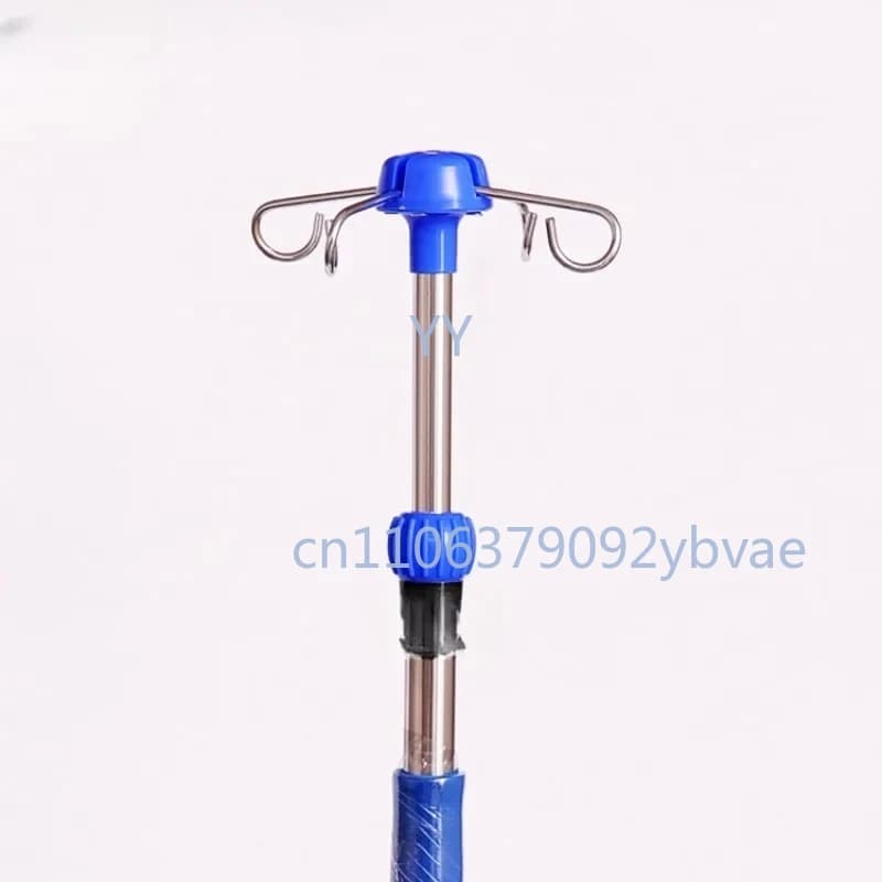 Support for infusion of 4 hooks reinforced with wheels, mobile and tripod