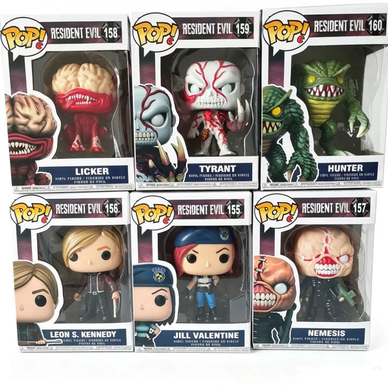 Resident Evil POP Action Figures Classic Zombie Monster Character PVC Model Desktop Ornament Home Decor Collectible Toy Gift