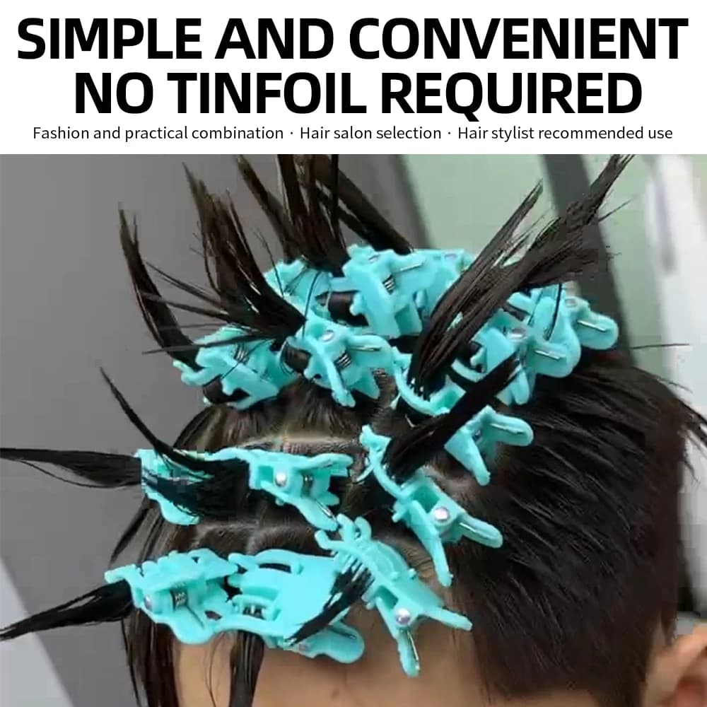 25 Pz Borsa Riutilizzabile Perm Clip di Capelli Curl Styling Morsetti Per Uomo Barbiere Salon Hook Loop Biglietti di Capelli Strumenti Per Parrucchieri