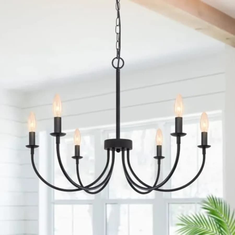 Lampadario Rustico Moderno a Candela per Sala da Pranzo, Soggiorno e Camera da Letto