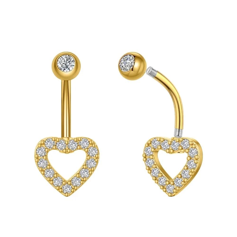 Anelli per ombelico rotondi eleganti con sfera di cristallo, piercing all'ombelico in acciaio inossidabile con gemma di zircone, gioielli per il corpo in rame lucido alla moda da uomo