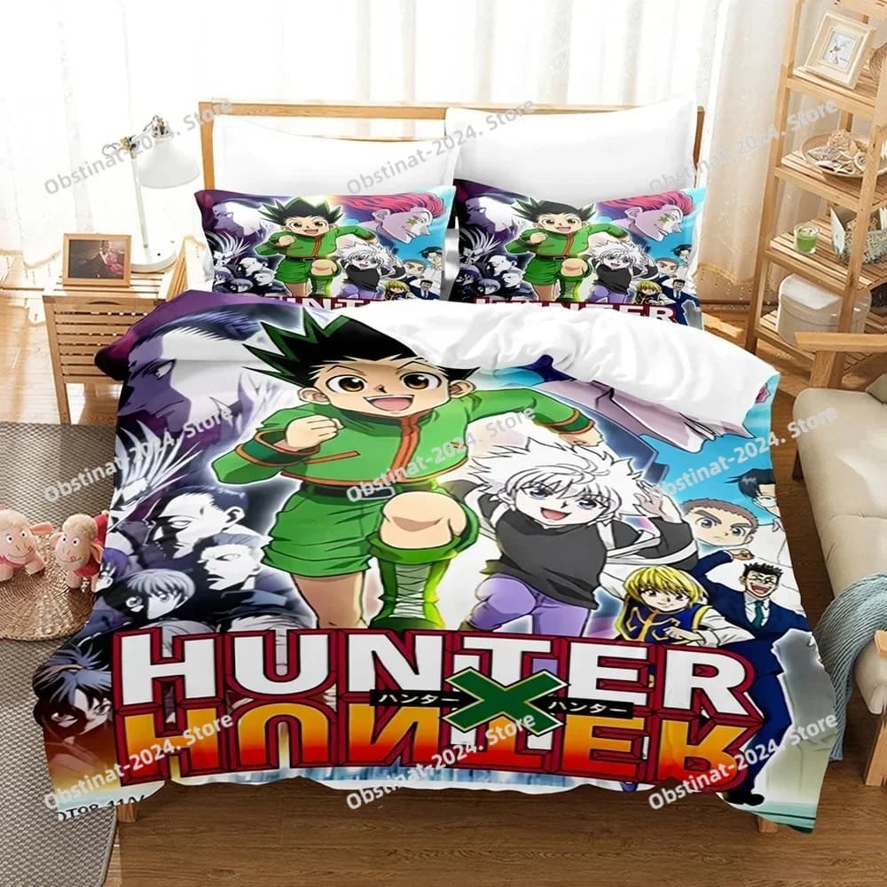 Nuovo Hunter X Hunter Killua Set biancheria da letto Singolo Doppio Completo Queen King Size Biancheria da letto Aldult Bambini Decorazioni per la casa Copripiumino Regalo