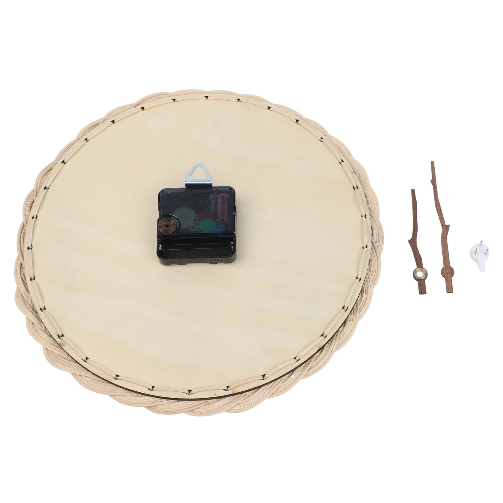 Nice round rattan wall clock. Charming design accent piece for bedroom studios. Silent operation improves the atmosphere