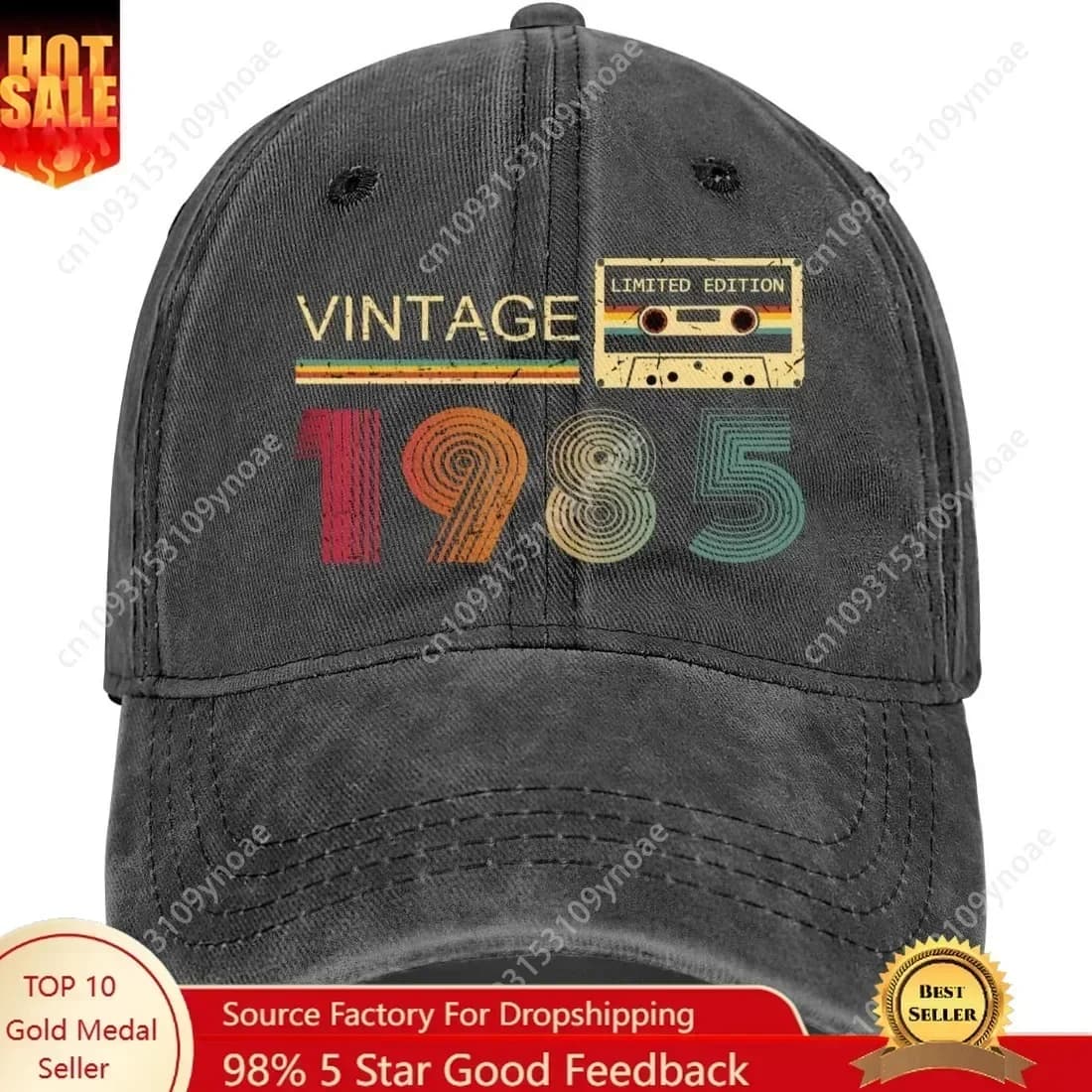 Vintage 1985 Embroidered Baseball Cap Cotton Man Women Trucker Hat Outdoor Activies Dad Snapback Hats Unisex Fit Adjustable