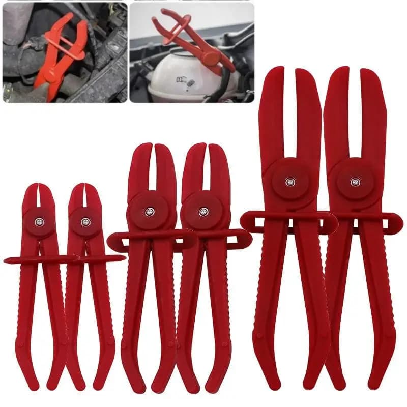 Set di 1/3 Pinze per Tubi Freno, Carburante e Acqua, Strumento Maneggevole Senza Mani, Set di Pinze per Tubi in Nylon, Attrezzi per Riparazione Auto