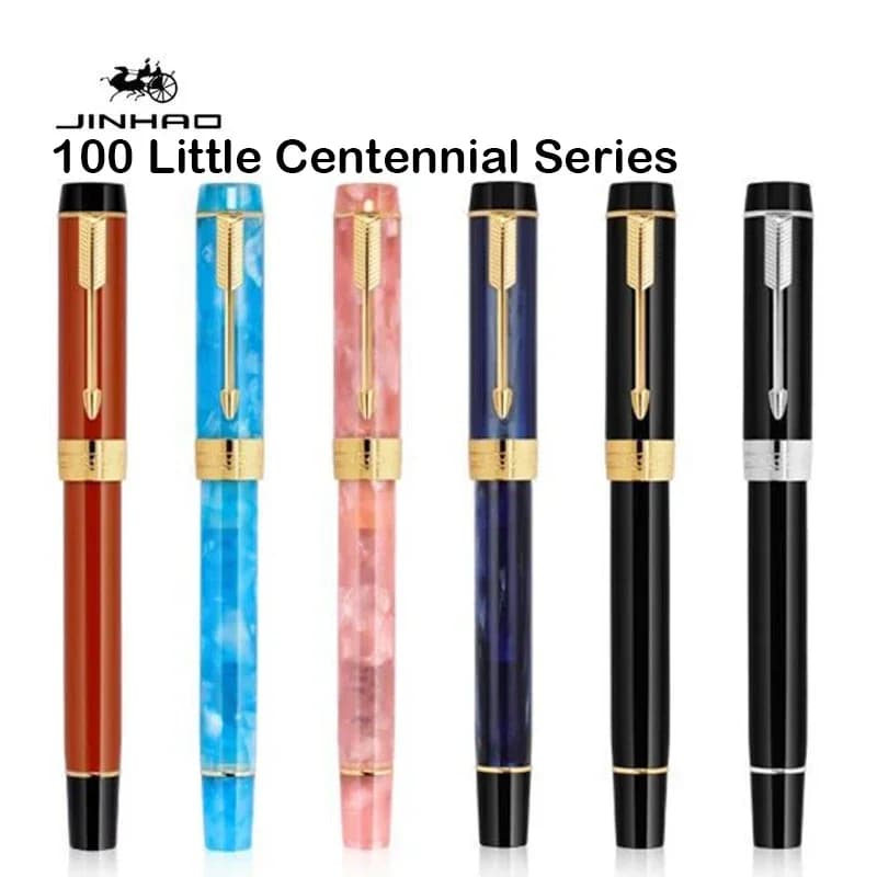 JINHAO 100 Mini penna stilografica in resina Centennial Arrow Clip Iridium Nib penna da scrittura forniture scolastiche per ufficio aziendale cancelleria
