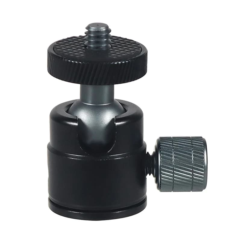 360 ° Testa a Sfera Girevole Mini con Vite da 1/4 in Lega di Alluminio per Fotocamera, Telefono, Speedlite, Treppiede, Asta Selfie, Supporto e Montaggio