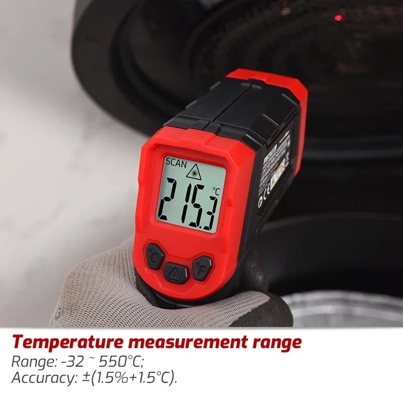 Termometro digitale a infrarossi serie TA600+ Palmare senza contatto IR Laser Temperatura del calore Pistola Punto Schermo HD per cucinare