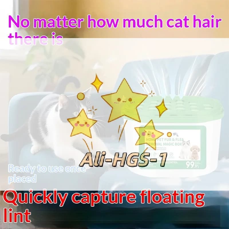 Eliminatore di Odori e Rimuovi Peli 2in1 per Animali Domestici, Deodorante per Lettiere di Gatti, Facile da Usare per la Casa