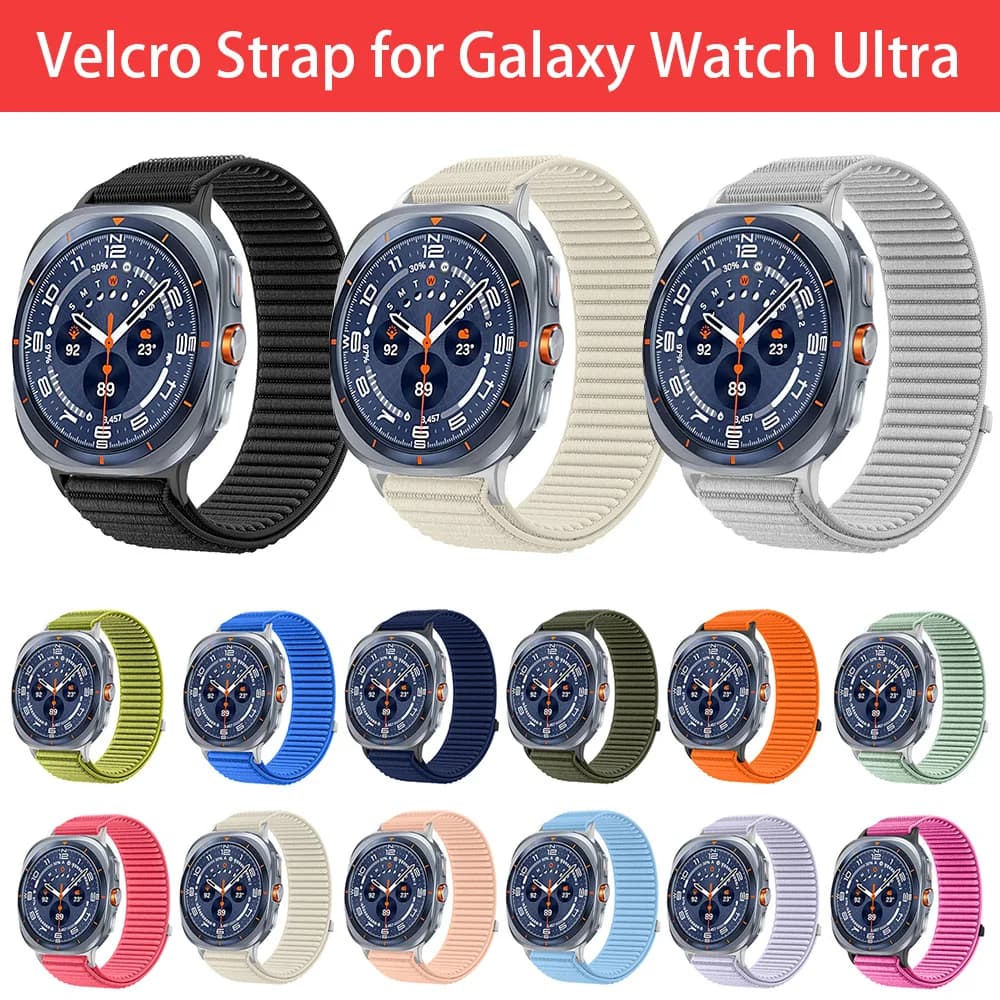 Cinturino in velcro per Samsung Galaxy Watch Ultra 2025 2024 SM-L705 Sostituzione cinturino in nylon Prairie