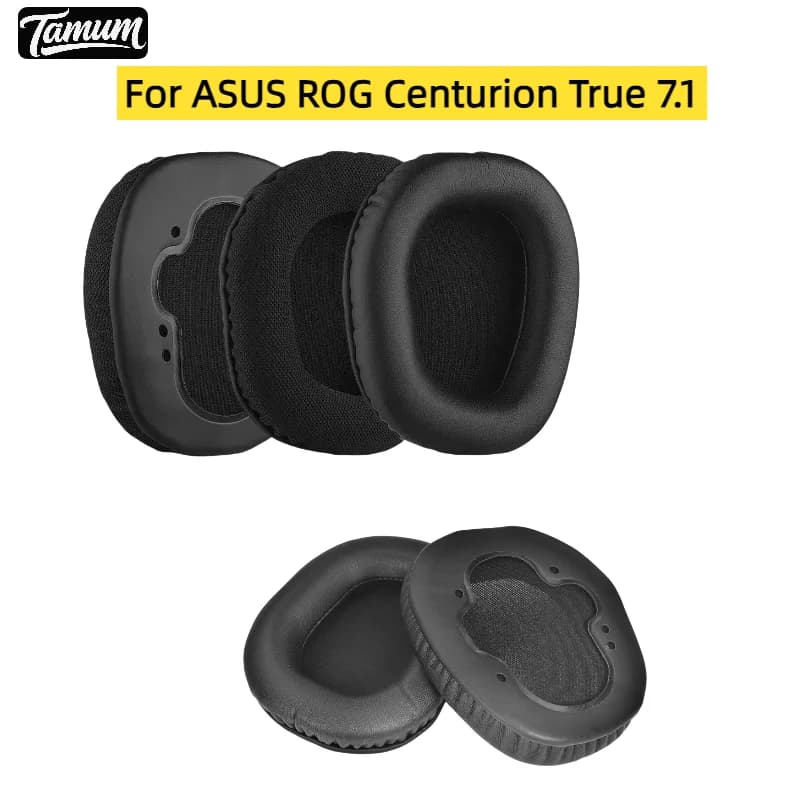 Per ASUS ROG Centurion True 7.1 Cuffie da gioco Cuscinetti auricolari di ricambio Cuscini in memory foam Cuscinetti in pelle proteica
