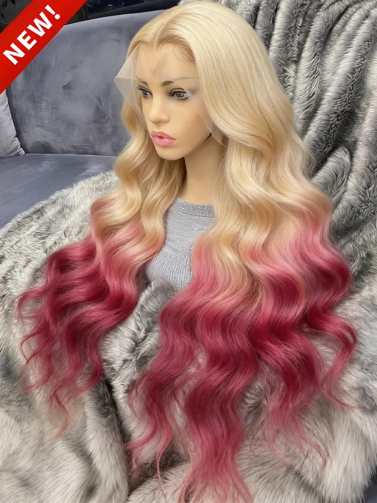 HD 30 36 Inches 613 Blonde Body Wave 13x6 Lace Frontal Human Hair Wigs Vietnamese Remy Water Wave 13x4 Transparent Lace Front Wig 230%