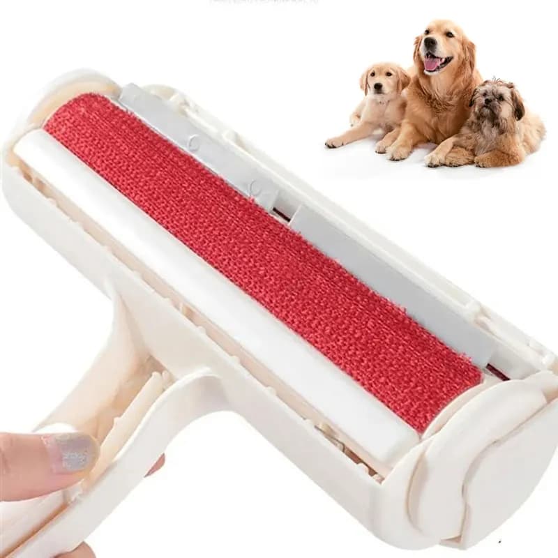 Rullo per la rimozione dei peli di animali domestici, pulitore per peli di cani e gatti, rimuovi peli autopulente, funzionamento con una sola mano