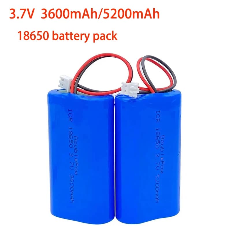 18650 3.7V 3600mAh/5200mAh Batteria al litio ricaricabile Megafono Altoparlante Monitor Luci a LED Scheda di protezione + Spina XH2.54