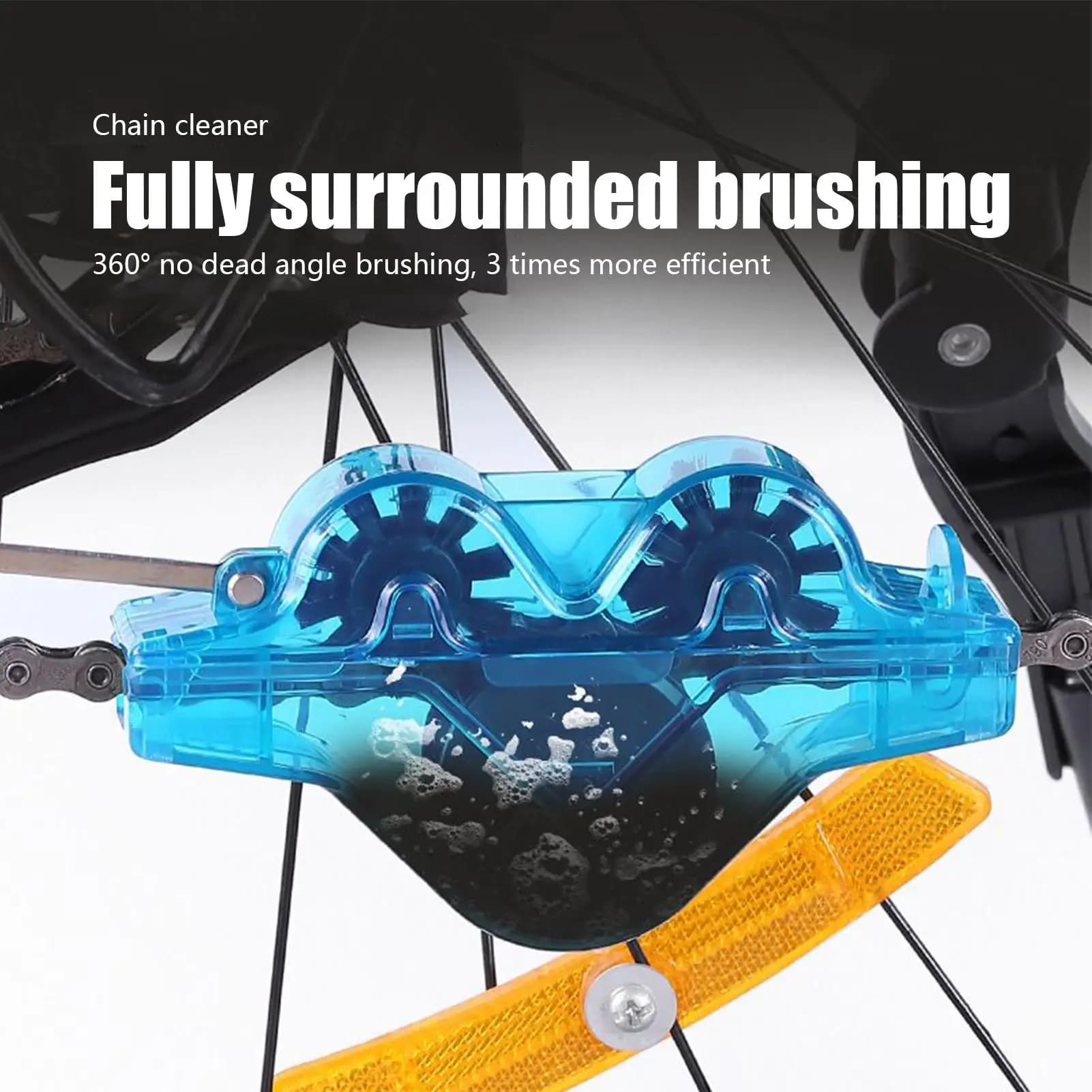 Scrubber per catena Strumento per spazzole per pulizia catena bici con forniture per pulizia viti Accessori per bici sgrassanti per ciclisti ciclisti