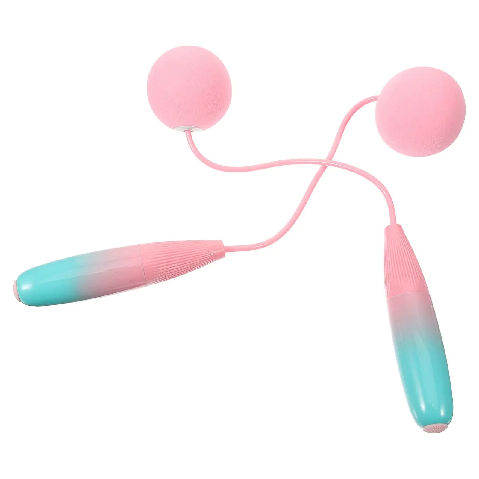 1Pair Cordless Jump Rope Weighted ABS Silicone Handles Ergonomic Non-Slip Silent Indoor Fitness Skipping Rope for Home Office