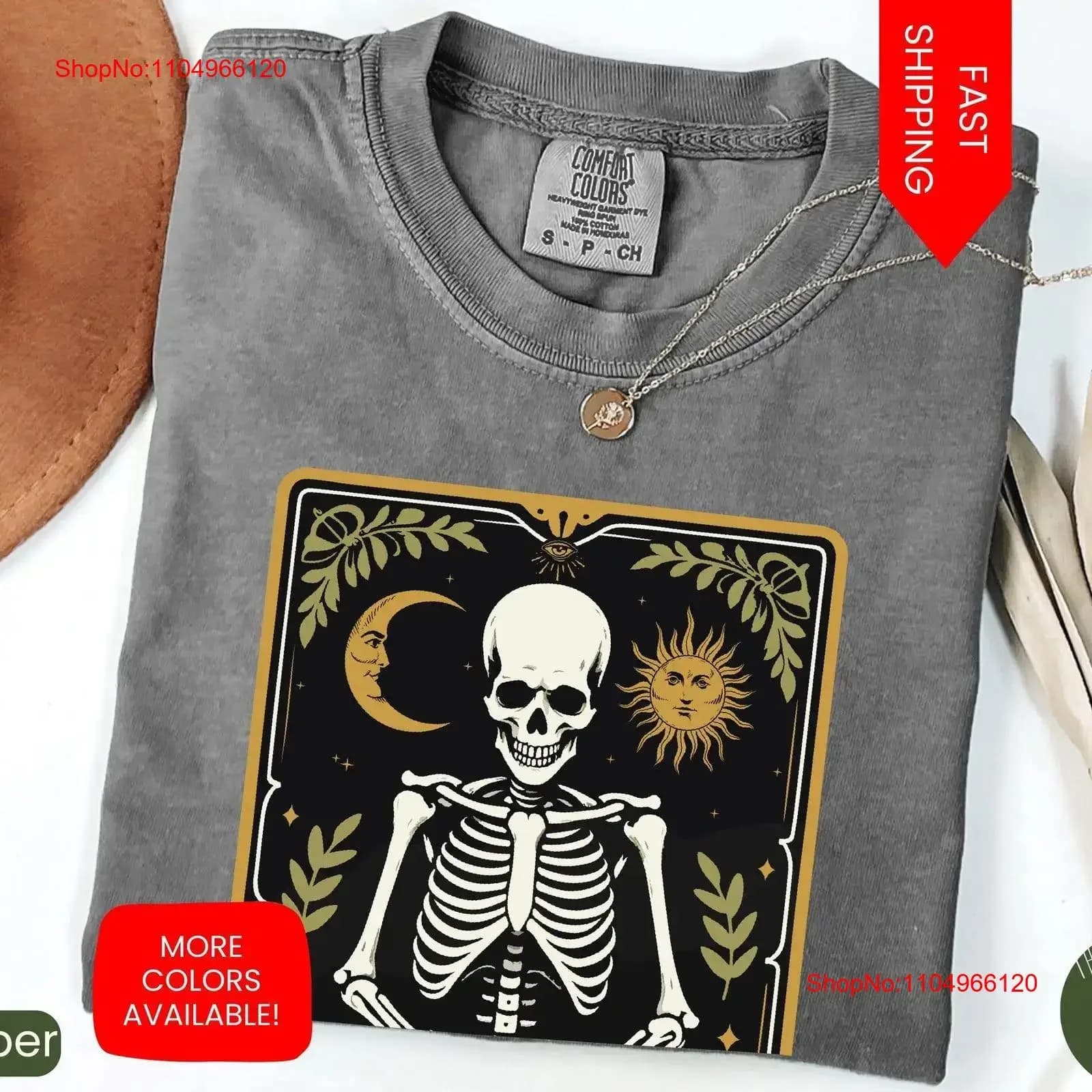 The Reader Tarocchi Card T Shirt Scheletro Lettura Amante dei libri Bookish Vintage Lavato Grafica allungata Top morbido per l'uso quotidiano