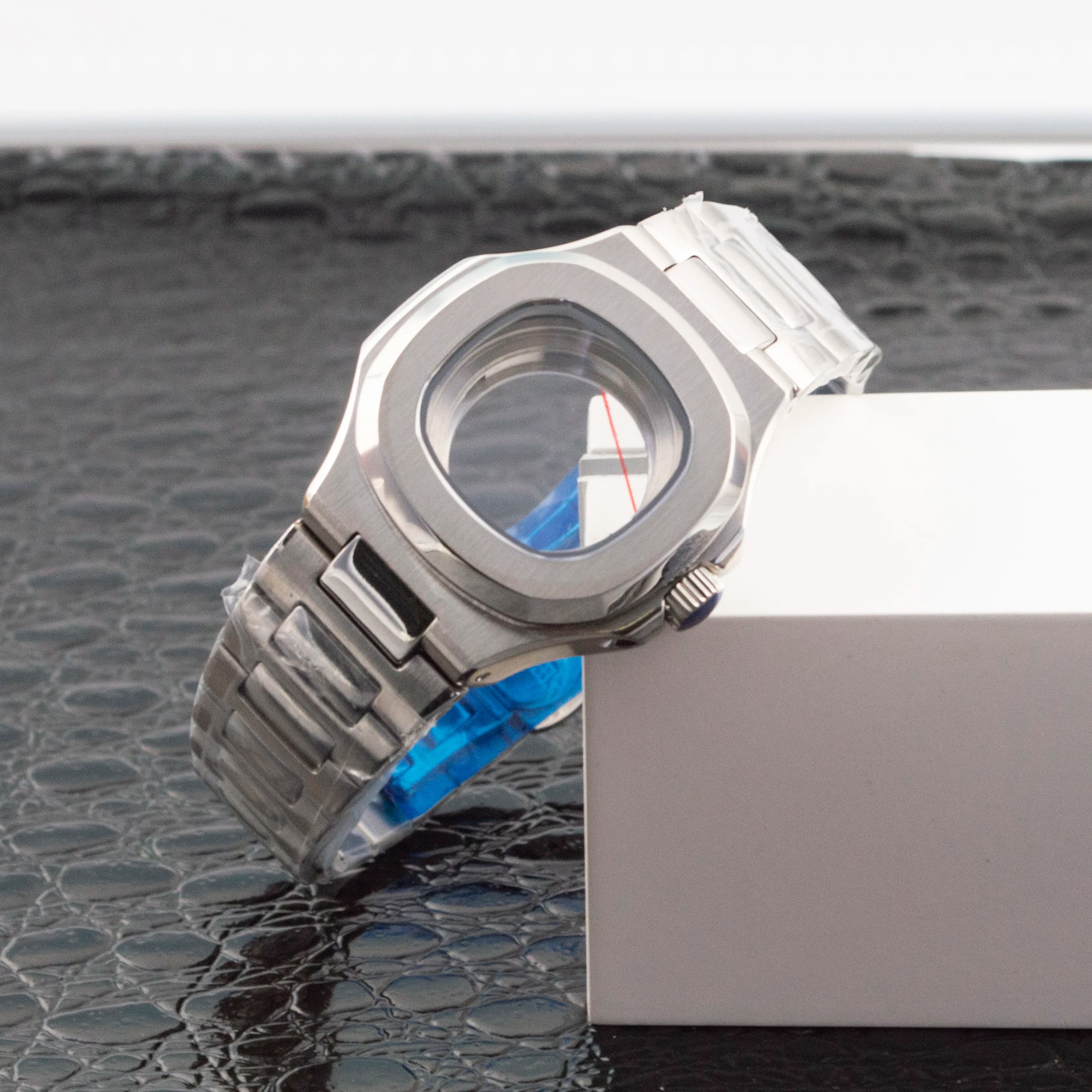 Stainless Steel Watch Case and Strap NH05, 35MM Case with Sapphire Glass for Movement Nautilus NH05 NH06