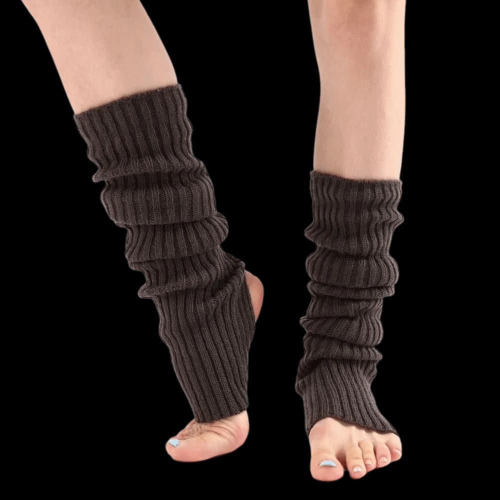 Calze da Balletto e Yoga Monocolore Eleganti, Calde ed Elastiche, Scaldacollane a Calzino, Calze Lunghe a Maglia Invernali