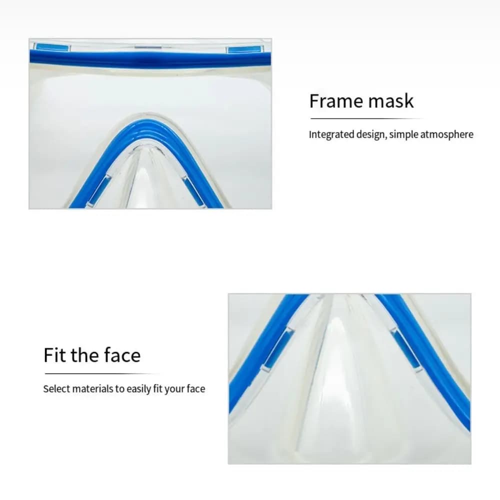 Children's swimming glasses in glass for PC PVC strap with nose cover Swimming glasses for mouthpiece Wide view Anti-loss Swimming glasses for swimming pool 3-8 years