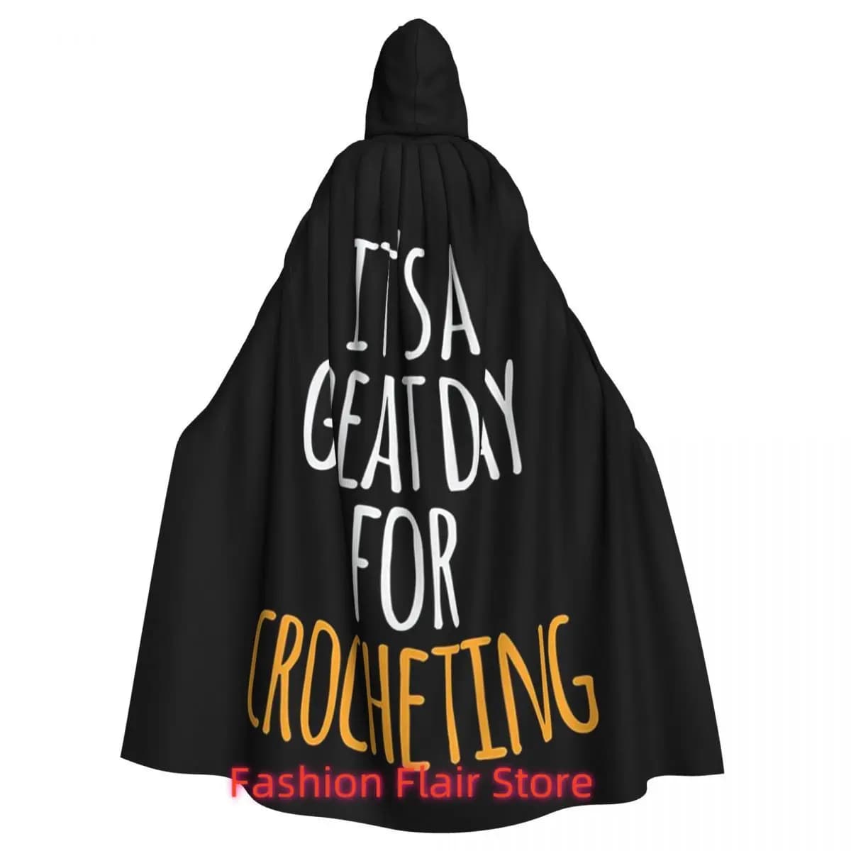 It's A Great Day For Crocheting Long Hooded Cloak Witch Medieval Costume Cosplay Cape HalloweenVampire Adult Unisex