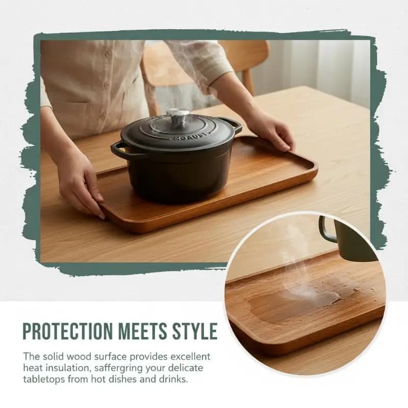 1PCS Japanese-style Wooden Tray Snack Plate Tableware Solid Wood Round Dessert Plate Dried Fruit Plate Wooden Plate
