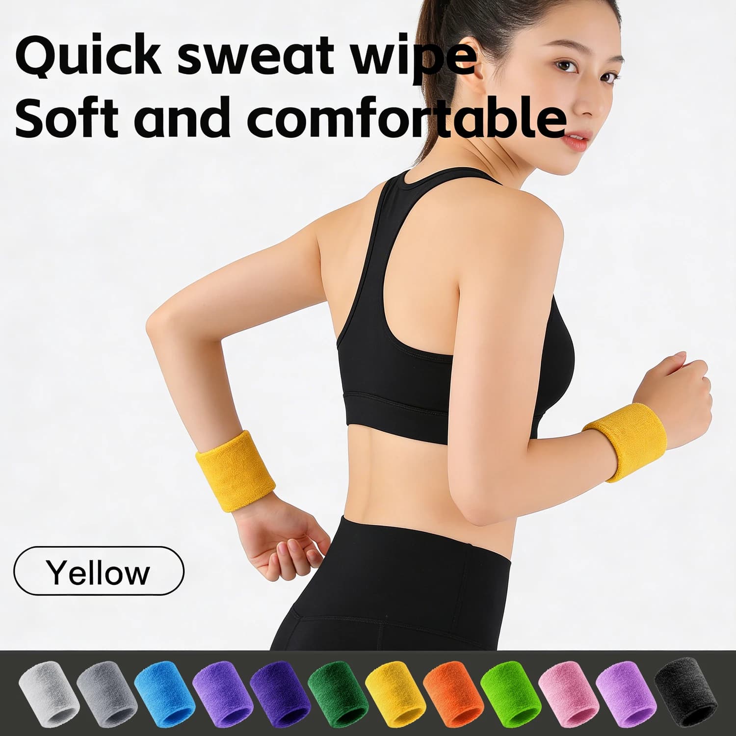 Polsino fitness 1/2 pezzi, supporto per polso tennis/basket/volley, fascia protettiva sportiva, protezione per il polso da palestra