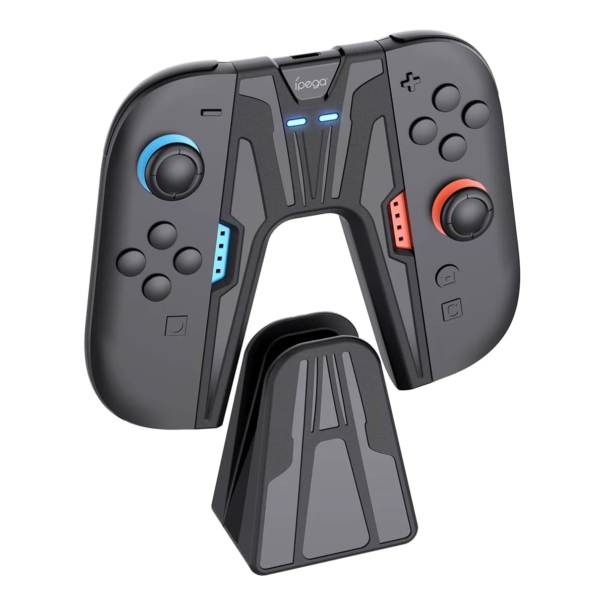 Dock di ricarica magnetico PG-SW2129A per Joypad Switch 2 con acquisizione automatica, luce di stato LED (blu/arancione), include base di archiviazione
