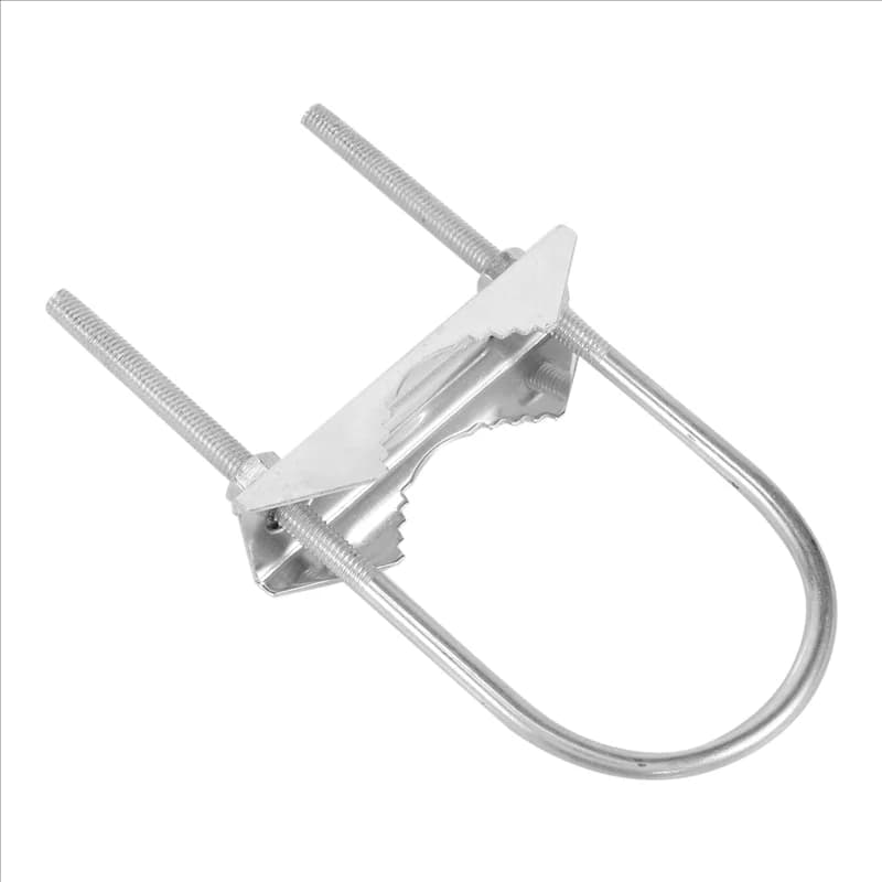 Double Antenna Mast Clamp V-Jaw Bracket U Bolts Pipe Mounting Hardware 2 Sets For Yagi Wifi Antenna, TV Antenna-A86G