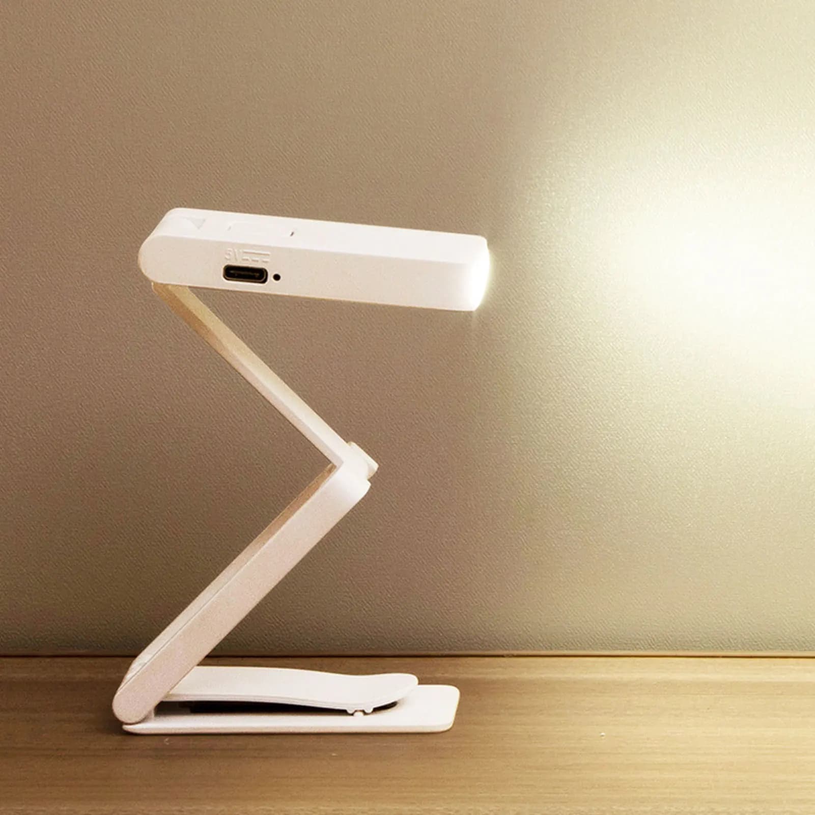 Lampada da lettura da scrivania, luce da lettura pieghevole, dimmerabile a regolazione continua, protezione per gli occhi, ricaricabile tramite USB, 3 temperature di colore, portatile per il campeggio