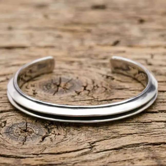 Bracciale a stella a cinque punte in argento sterling S925 con crepe, stile hip-hop punk europeo e americano, versione coreana super uomo