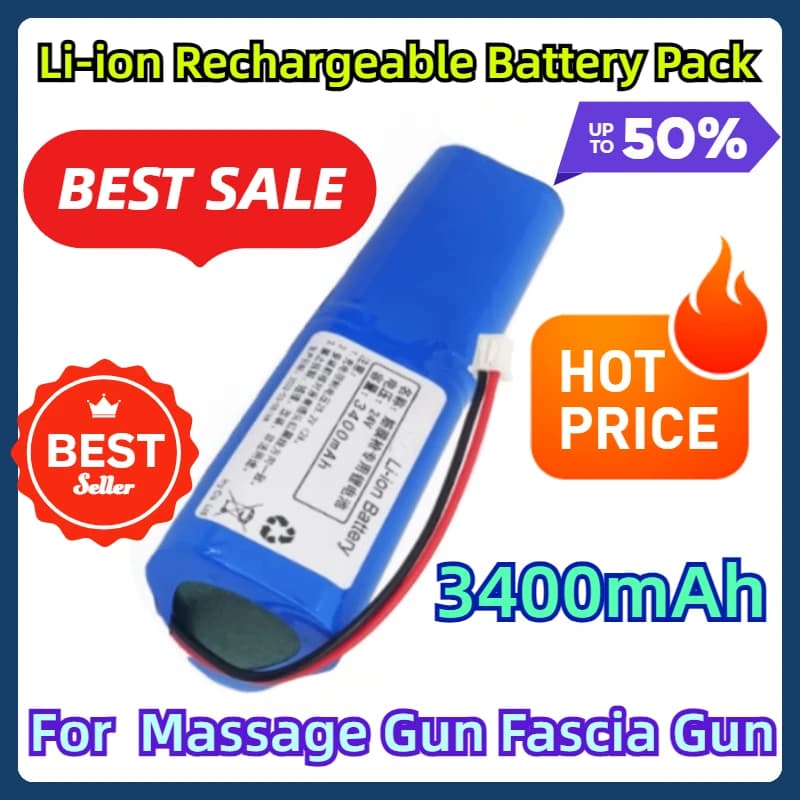 For Massage Gun Fascia Gun New 24V 3400mAh Li-ion Rechargeable Battery Pack