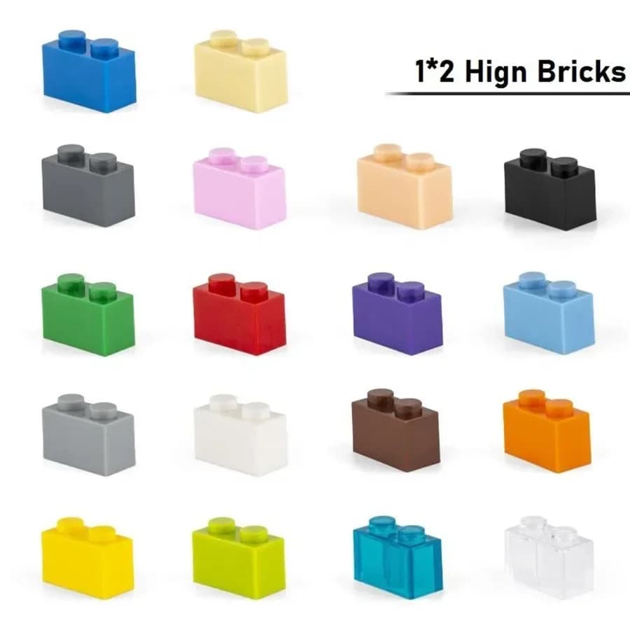 40PCS Spessore 1x2 Punti Mattoni FAI DA TE Building Blocks Figure Educativi Formato Creativo Compatibile con 3004 ABS Giocattoli per I Bambini