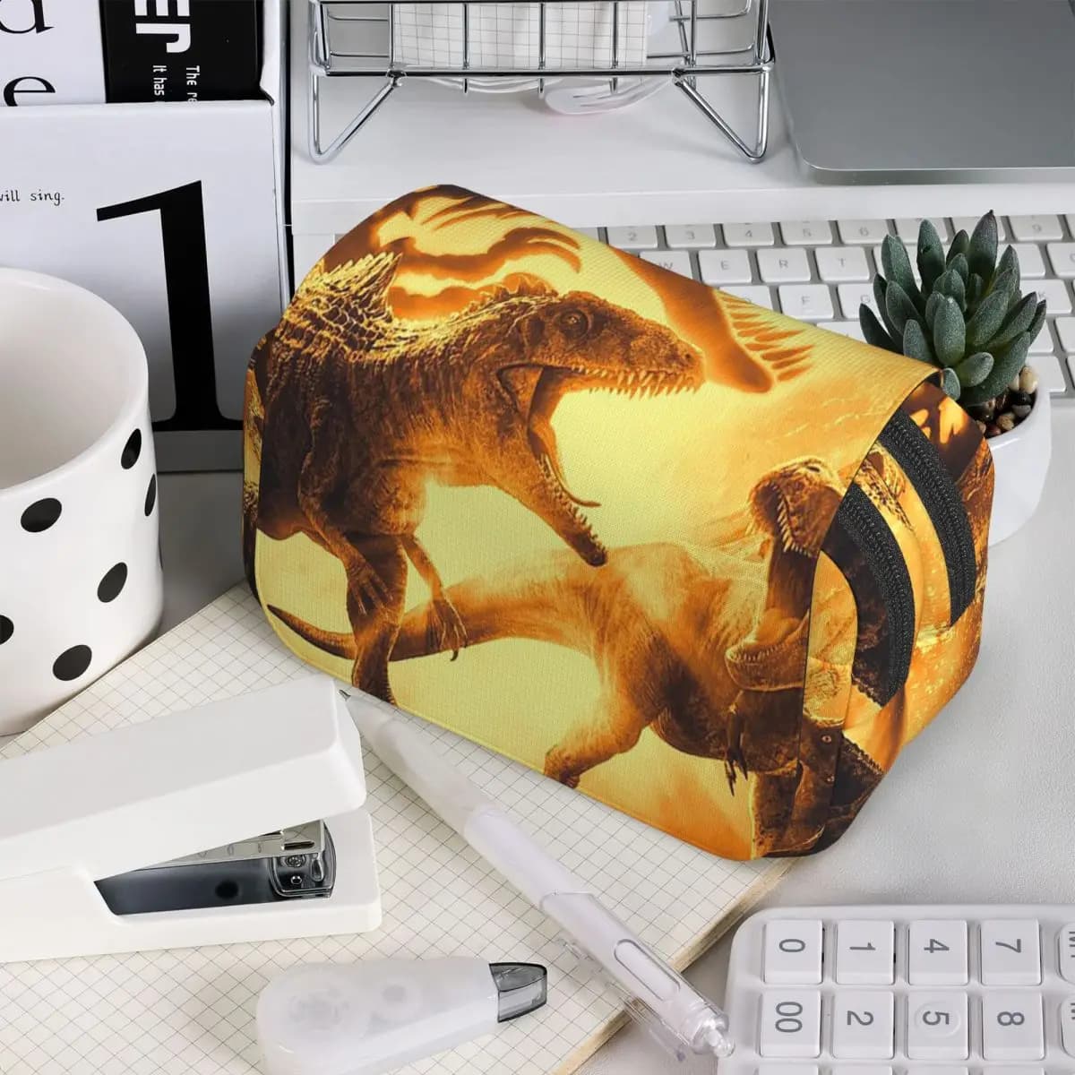 Astuccio per matite Jurassic Park Jurassic World a forma di dinosauro, regalo per studenti, portapenne, borsa per cancelleria, portaoggetti per penne