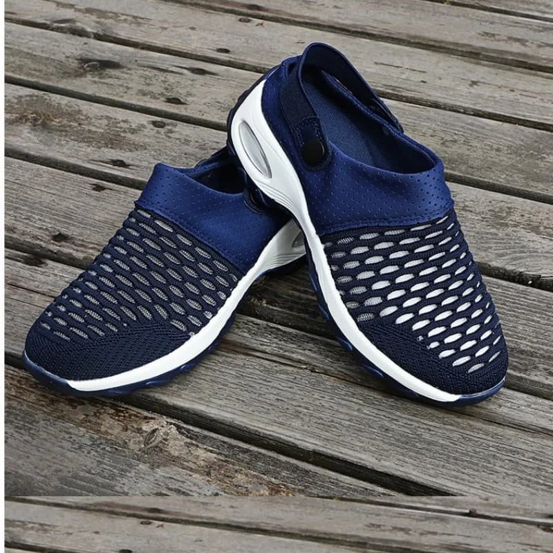 Sandali da donna con plateau in rete traspiranti, ammortizzati, antiscivolo, per camminata all'aperto, casual, con suola spessa