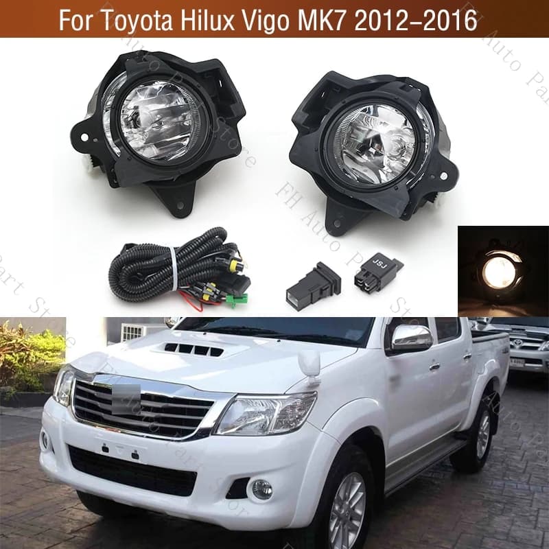 1Set Fendinebbia Fendinebbia Per Toyota Hilux Vigo MK7 2012-2016 Paraurti Anteriore Lampada Della Luce di Nebbia