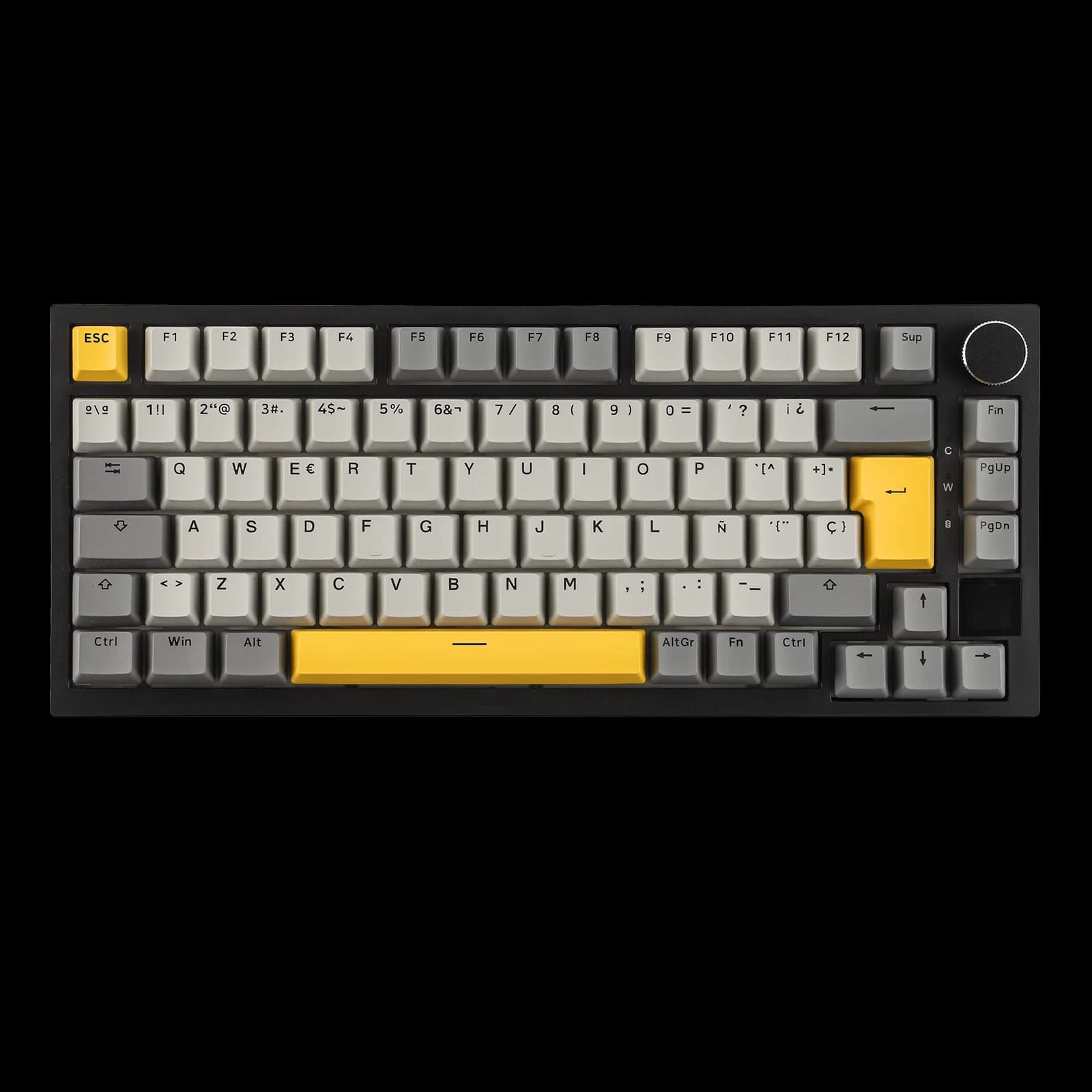 Tastiera Meccanica ISO-ES Layout EPOMAKER X AJAZZ AK820 PRO 75% Layout Spagnolo Cablata/2.4GHz/BT con Schermo e Manopola per PC/Mac