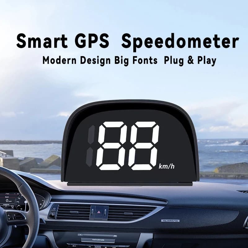 New Car Head Up HD Display GPS Speedometer Speed KMH Digital HUD Windshield Projector For Auto Electronics Accessories