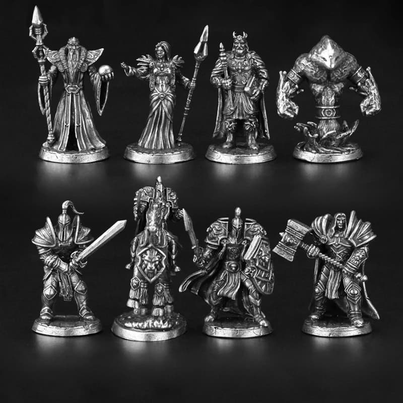 Metal Soldier Series dama Model Toys gioco da tavolo pezzi di scacchi decorazione Craft Desktop accessori in miniatura Action Figures