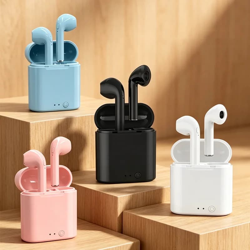 i7Mini TWS Auricolari Bluetooth 5.1 Auricolari wireless Bluetooth 9D Stereo Sportivi Impermeabili con microfono e custodia di ricarica