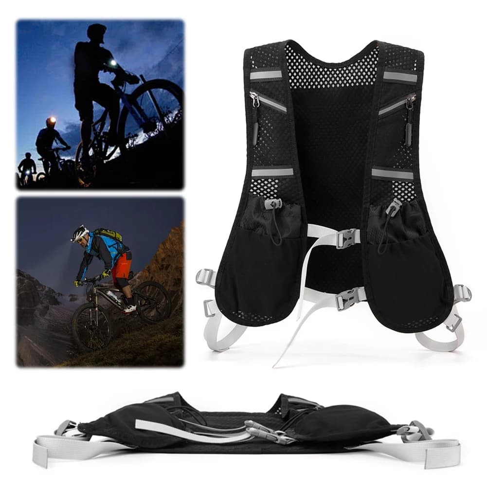 Reflective Hydrating Vest for Running, Breathable Hydrating Vest for Hiking, Lightweight Cycling and Leisure Sports Backpack