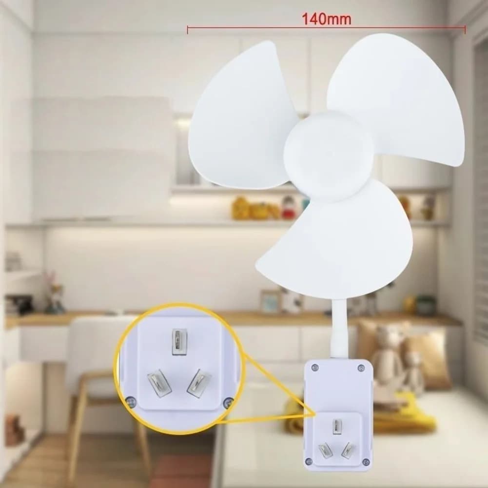 Ventilatore da Soffitto con Presa Integrata per Uso Interno, con 5 Pale e Controllo Diretto per la Gestione del Flusso d'Aria