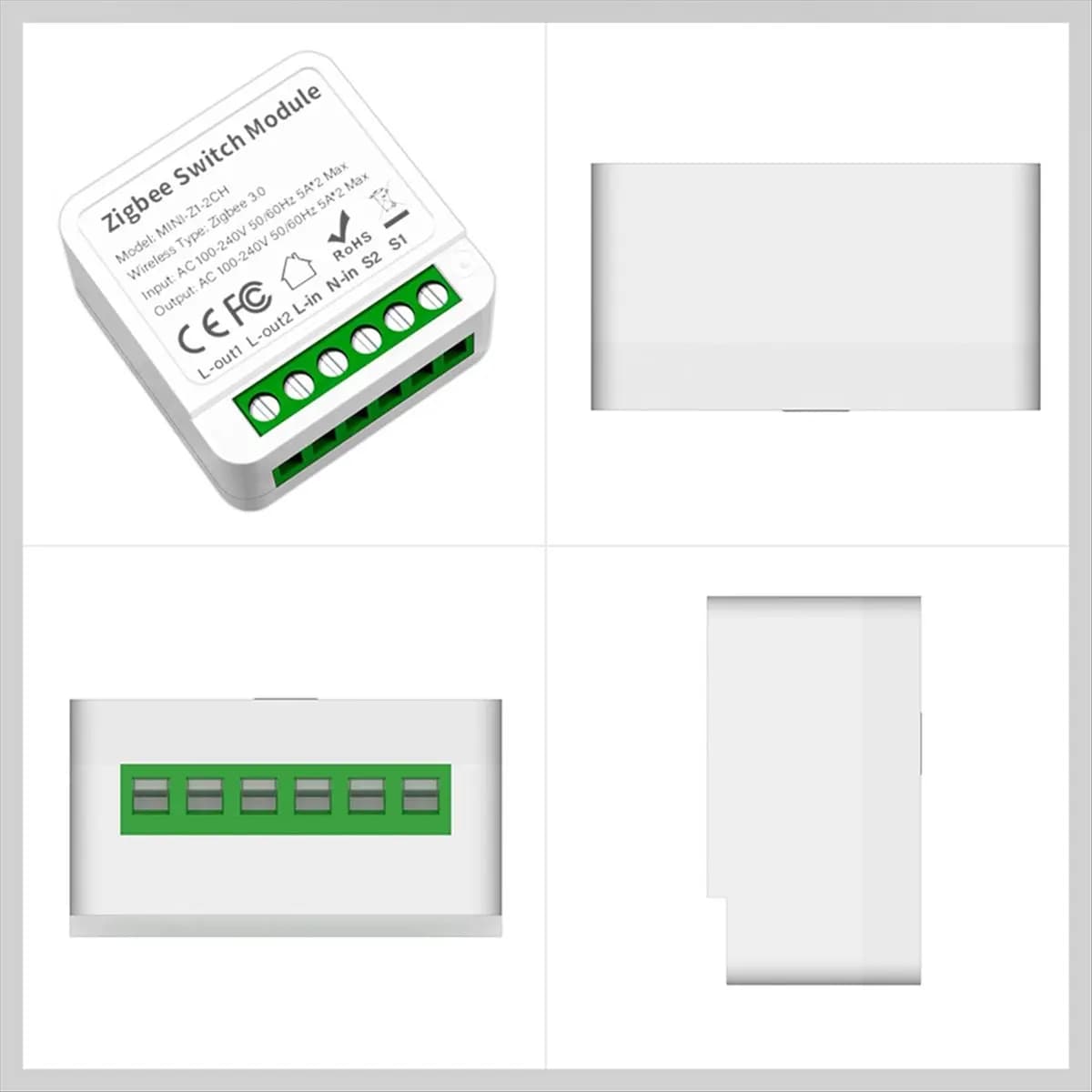 A71Z Interruttore on/off a 2 vie Graffiti Smart ZigBee Interruttore on/off intelligente a 2 vie Mini interruttore a scatola nascosta