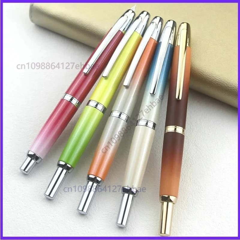 For JINHAO 10 Gradient Gifts Clicking Pen High Quality Retractable Press Fountain Pen EF/F Nib with Ink Converter Writing