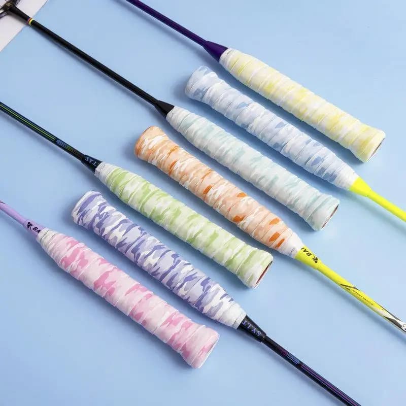6pcs Non-slip Badminton Racket Handle Grip Gradient Overgrip Tape Winding Tennis Racket Rubber Grip Racquet Supplies Sports