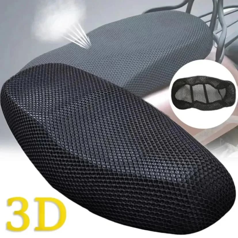 Summer Cool 3D Mesh Motorcycle Seat Cover Breathable Scooter Seat Covers Cushion Anti-Slip cover Grid Protection pad